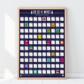 Thumbnail 1 - 100 Scifi Movies Scratch Poster