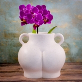 Thumbnail 1 - Cream Speckle Love Handles Bum Plant Pot