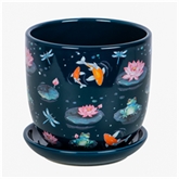 Thumbnail 2 - Pond Print Plant Pot with Saucer