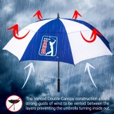 Thumbnail 2 - PGA Tour Windproof Double Canopy Golf Umbrella