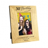Thumbnail 2 - 30th Birthday Wooden Personalised Photo Frame