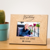 Thumbnail 3 - Personalised Happy Birthday Playlist Wooden Photo Frame