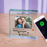 Thumbnail 2 - Personalised Our Song Photo Upload Glass Token