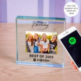 Thumbnail 2 - Personalised Happy Birthday Song or Playlist Photo Upload Glass Token