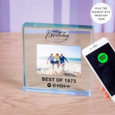 Thumbnail 4 - Personalised Happy Birthday Song or Playlist Photo Upload Glass Token