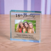 Thumbnail 1 - Personalised Happy 18th Birthday Photo Upload Glass Token