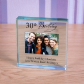 Thumbnail 1 - Personalised Happy 30th Birthday Photo Upload Glass Token
