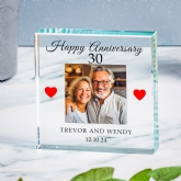 Thumbnail 1 - Personalised 30th Wedding Anniversary Photo Upload Glass Token