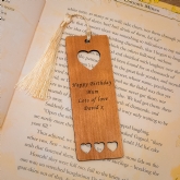 Thumbnail 1 - Personalised Wooden Hearts Bookmark
