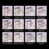 Thumbnail 2 - Set of 4 Football Ground Location Coasters