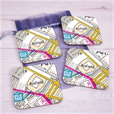 Thumbnail 9 - Set of 4 Football Ground Location Coasters
