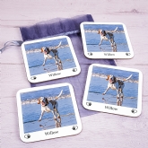 Thumbnail 1 - Personalised Pet Photo Upload Set of 4 Coasters
