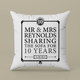 Thumbnail 4 - Personalised 10th Anniversary Sharing The Sofa Cushion