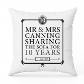 Thumbnail 5 - Personalised 10th Anniversary Sharing The Sofa Cushion