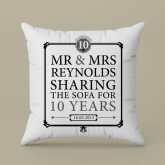 Thumbnail 3 - Personalised 10th Anniversary Sharing The Sofa Cushion