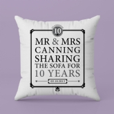 Thumbnail 4 - Personalised 10th Anniversary Sharing The Sofa Cushion
