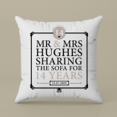 Thumbnail 3 - Personalised 14th Anniversary Sharing The Sofa Cushion