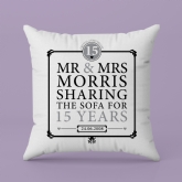 Thumbnail 3 - Personalised 15th Anniversary Sharing The Sofa Cushion