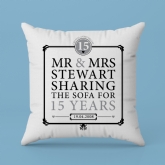 Thumbnail 4 - Personalised 15th Anniversary Sharing The Sofa Cushion