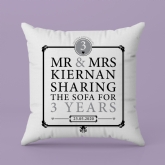 Thumbnail 4 - Personalised 3rd Anniversary Sharing The Sofa Cushion