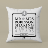 Thumbnail 3 - Personalised 4th Anniversary Sharing The Sofa Cushion