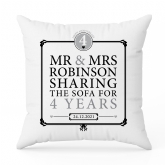 Thumbnail 5 - Personalised 4th Anniversary Sharing The Sofa Cushion