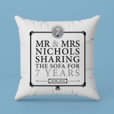 Thumbnail 3 - Personalised 7th Anniversary Sharing The Sofa Cushion