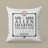 Thumbnail 2 - Personalised 9th Anniversary Sharing The Sofa Cushion