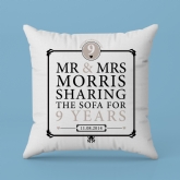 Thumbnail 3 - Personalised 9th Anniversary Sharing The Sofa Cushion