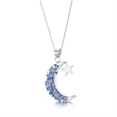 Thumbnail 1 - Forget Me Not Moon and Star Necklace