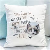 Thumbnail 1 - Personalised I Love My Cat Photo Cushion