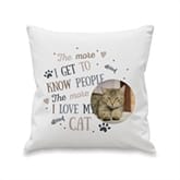 Thumbnail 2 - Personalised I Love My Cat Photo Cushion