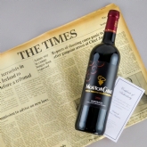 Thumbnail 3 - Personalised Bordeaux Red Wine and Newspaper Gift Pack