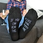 Thumbnail 1 - Personalised Sole Socks - Please Bring Wine/Beer