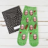 Thumbnail 1 - Personalised Golf Photo Socks