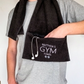 Thumbnail 1 - Personalised Gym Towel With Zip Pocket