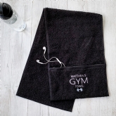 Thumbnail 2 - Personalised Gym Towel With Zip Pocket