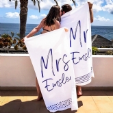Thumbnail 1 - Personalised Mr And Mrs Beach Towels