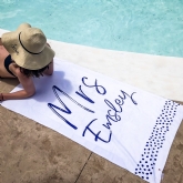 Thumbnail 3 - Personalised Mr And Mrs Beach Towels