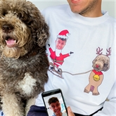 Thumbnail 3 - Personalised Photo Dog and Owner Christmas Sweatshirt
