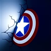 Thumbnail 1 - Captain America Shield 3D Wall Light
