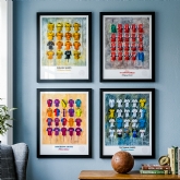 Thumbnail 1 - A3 Framed Football Shirt History Prints