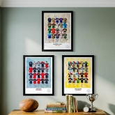 Thumbnail 1 - A3 Framed Rugby Shirt History Prints