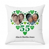 Thumbnail 2 - Personalised Then & Now Emerald Anniv Cushion