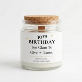 Thumbnail 3 - Personalised Birthday Candle - "Too Glam to Give a Damn"