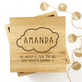 Thumbnail 3 - Personalised Name in Cloud Oak Photo Keepsake Box