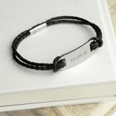 Thumbnail 1 - Personalised Men's Statement Leather Bracelet