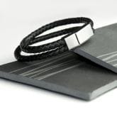 Thumbnail 4 - Personalised Men's Dual Leather Bracelet