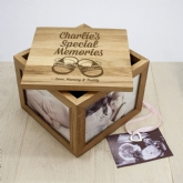 Thumbnail 4 - Personalised Baby Boy Keepsake Box Photo Cube