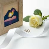 Thumbnail 6 - Personalised Carved Heart Oak Photo Cube